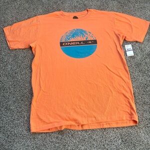 O'Neill Men's Orange Graphic Tee NWT XXL surfer beach skater y2k